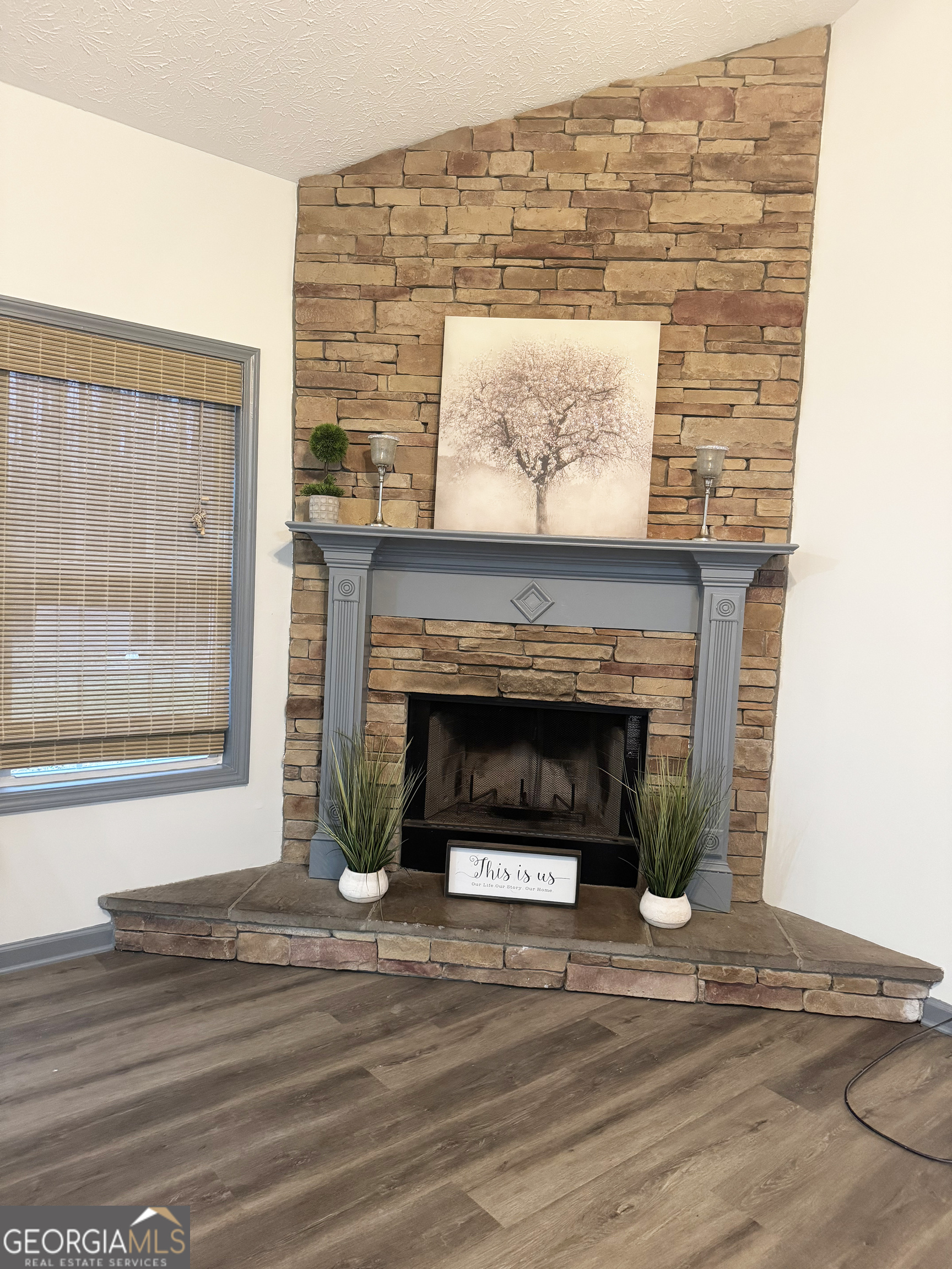 314 Hickory Road Jackson, GA 30233 - Photo 4 of 23 a view of an empty room with wooden floor and a fireplace