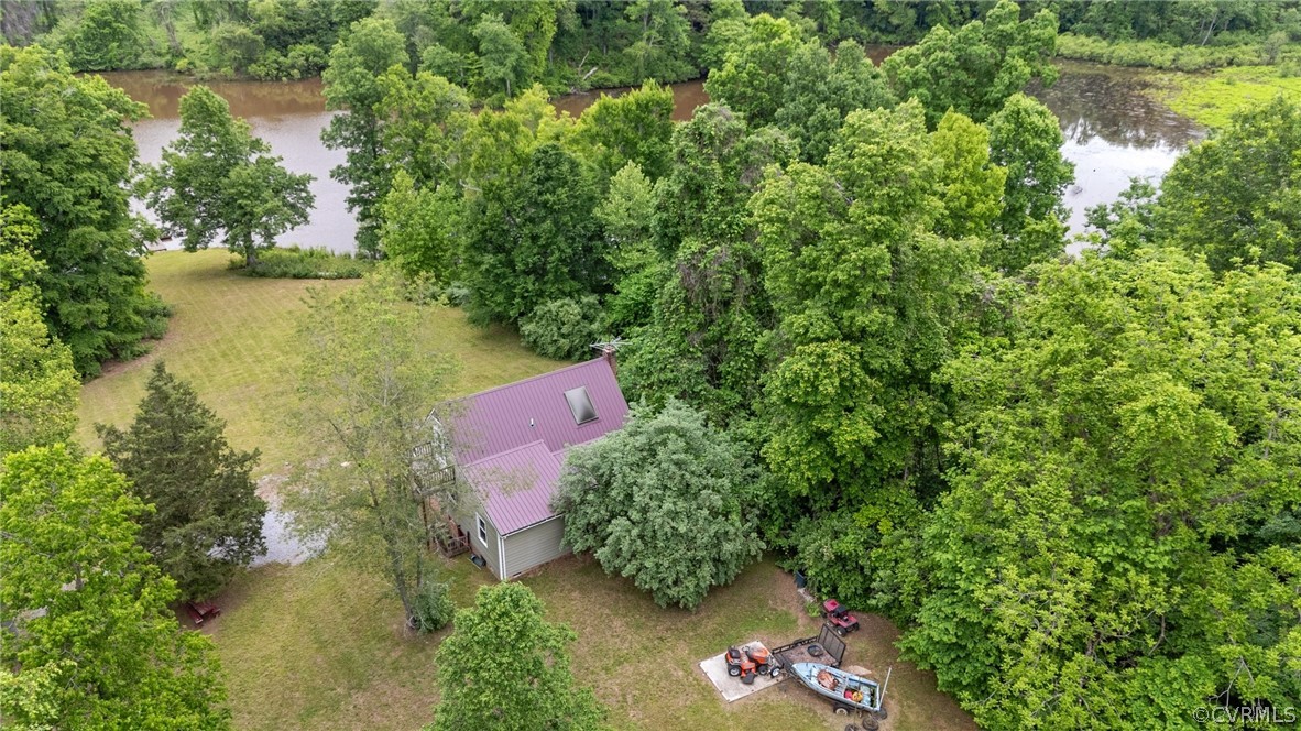 1692 Miller Lk Road Rice, VA 23966 - Photo 33 of 35 an aerial view of residential house with outdoor space and trees around