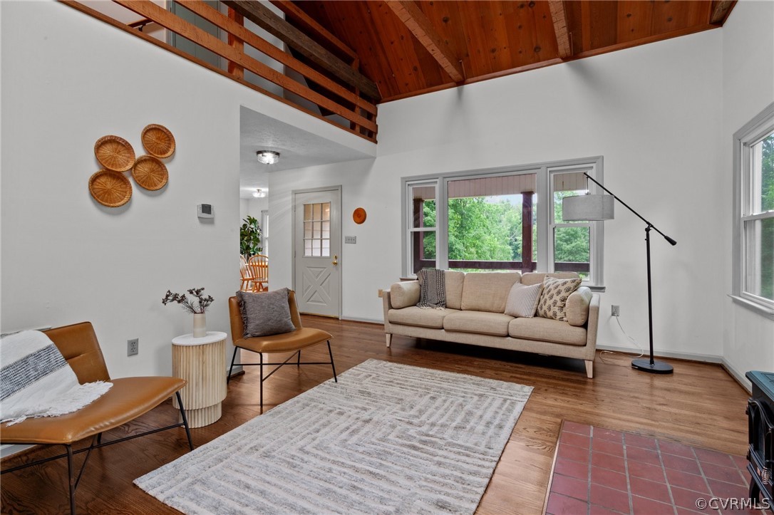 1692 Miller Lk Road Rice, VA 23966 - Photo 6 of 35 a living room with furniture and a large window