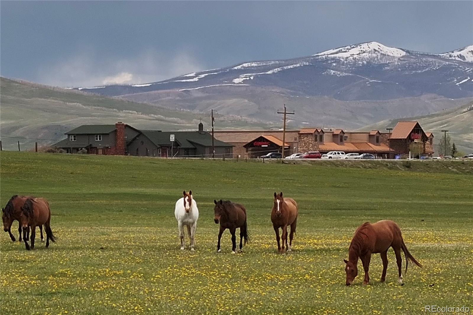 154 Village Road, Unit C103 Granby, CO 80446 - Photo 35 of 39 a view of yard with swimming pool and outdoor seating