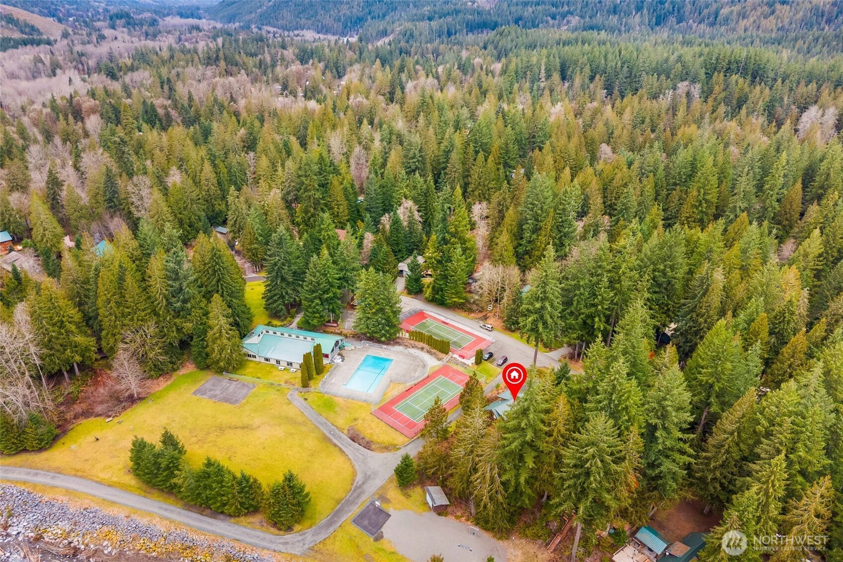 19040 Glacier Rim Drive Glacier, WA 98244 - Photo 33 of 40 a view of swimming pool with a yard and plants