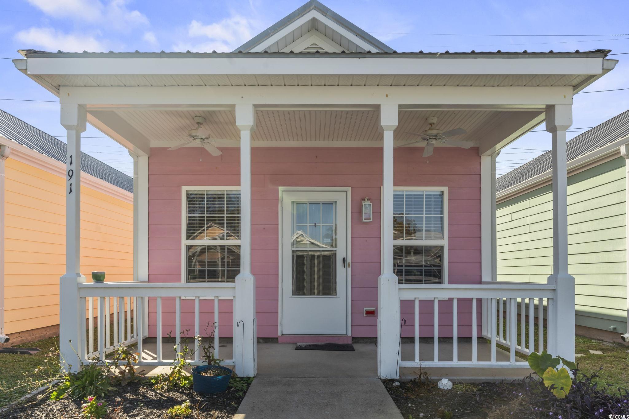 191 Addison Cottage Way Murrells Inlet, SC 29576 - Photo 25 of 28 Property entrance with ceiling fan and covered porch