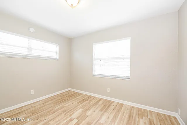 an empty room with a window