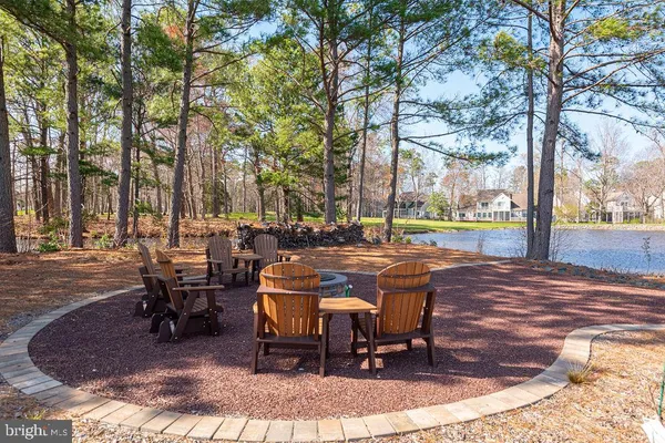 a view of outdoor space with seating