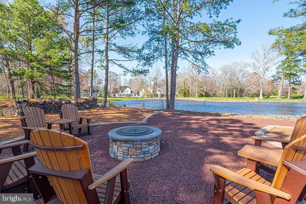 a view of an outdoor space with seating area