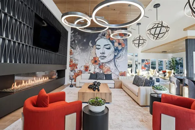 a outdoor living space with patio furniture and a potted plant