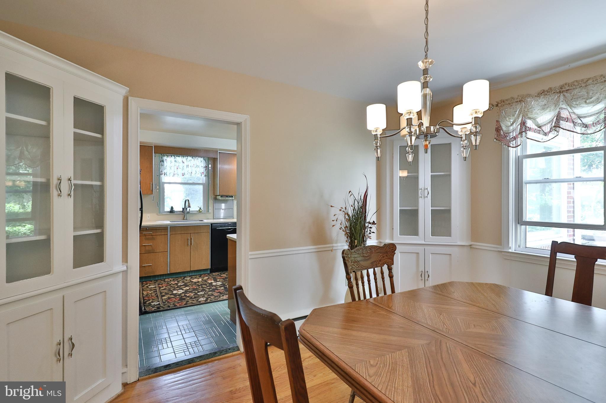 720 Camberly Road Glenside, PA 19038 - Photo 13 of 29 Dining Room with Built in Corner Hutches
