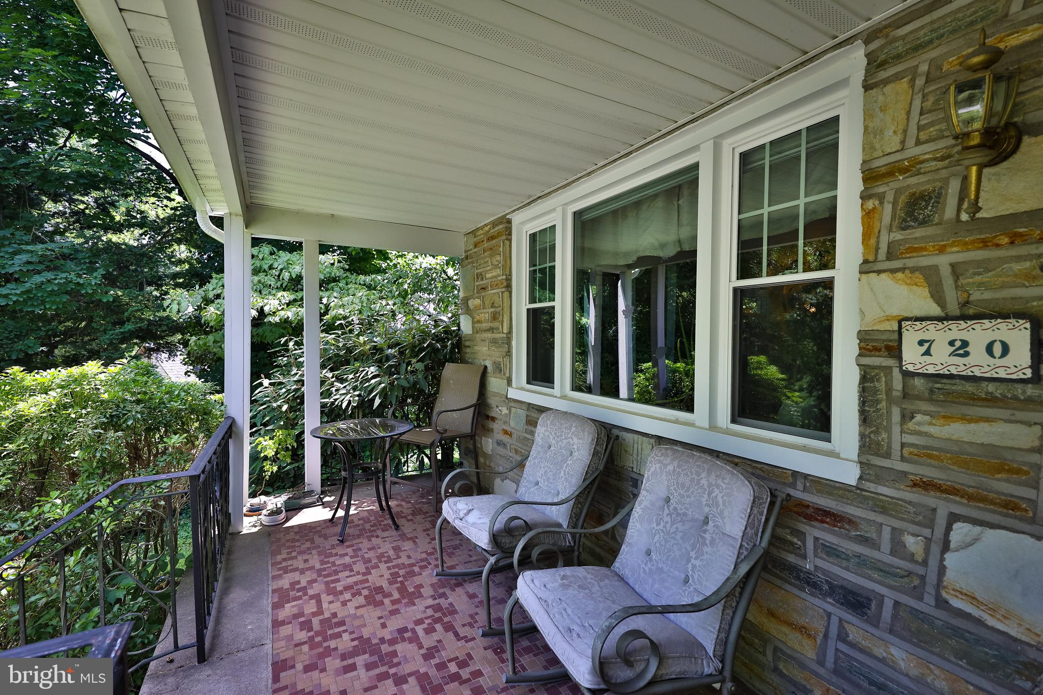 720 Camberly Road Glenside, PA 19038 - Photo 3 of 29 Covered Porch with Holzhauer Tile Inset
