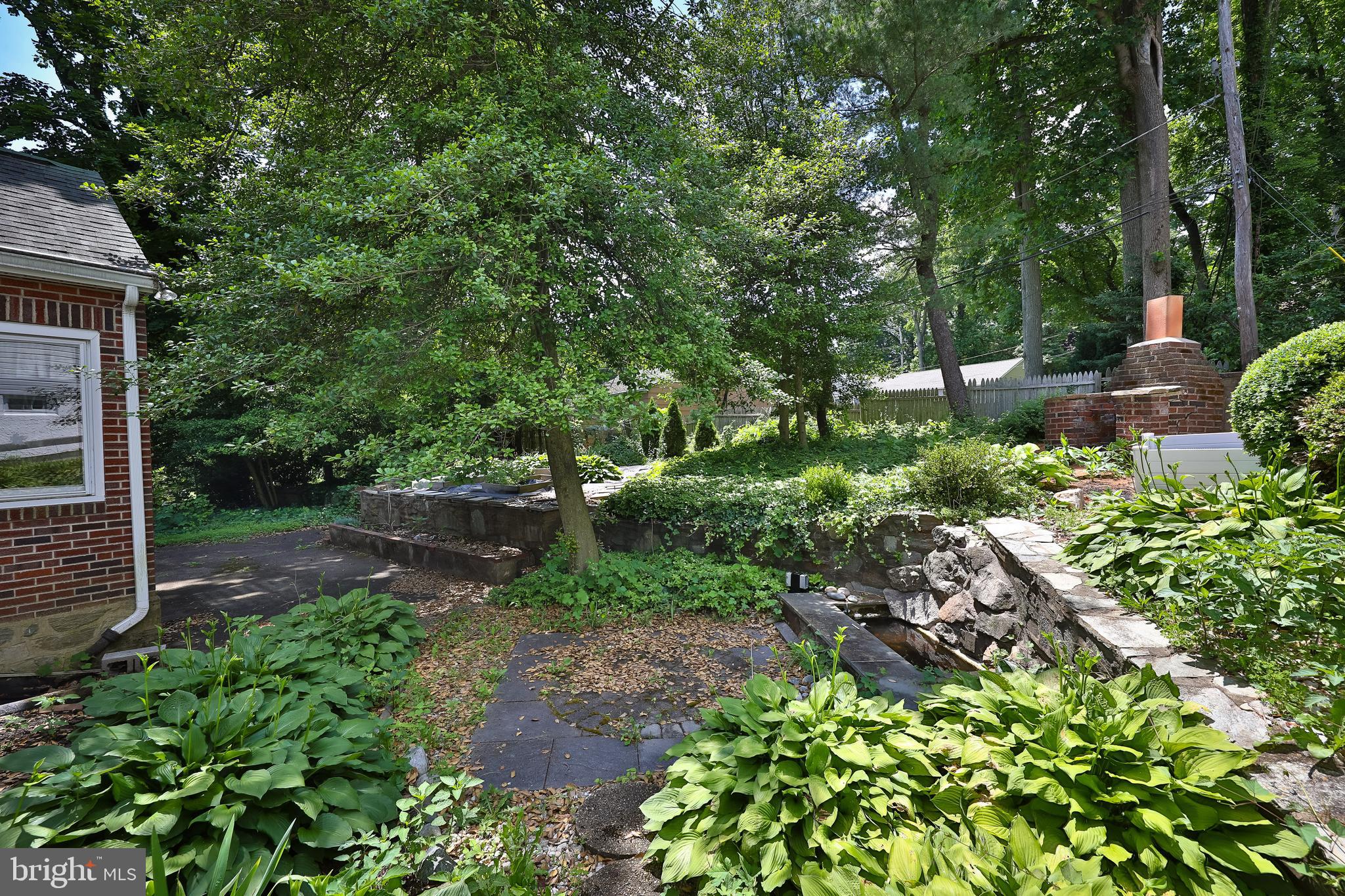 720 Camberly Road Glenside, PA 19038 - Photo 4 of 29 Back Yard , Stone Wall