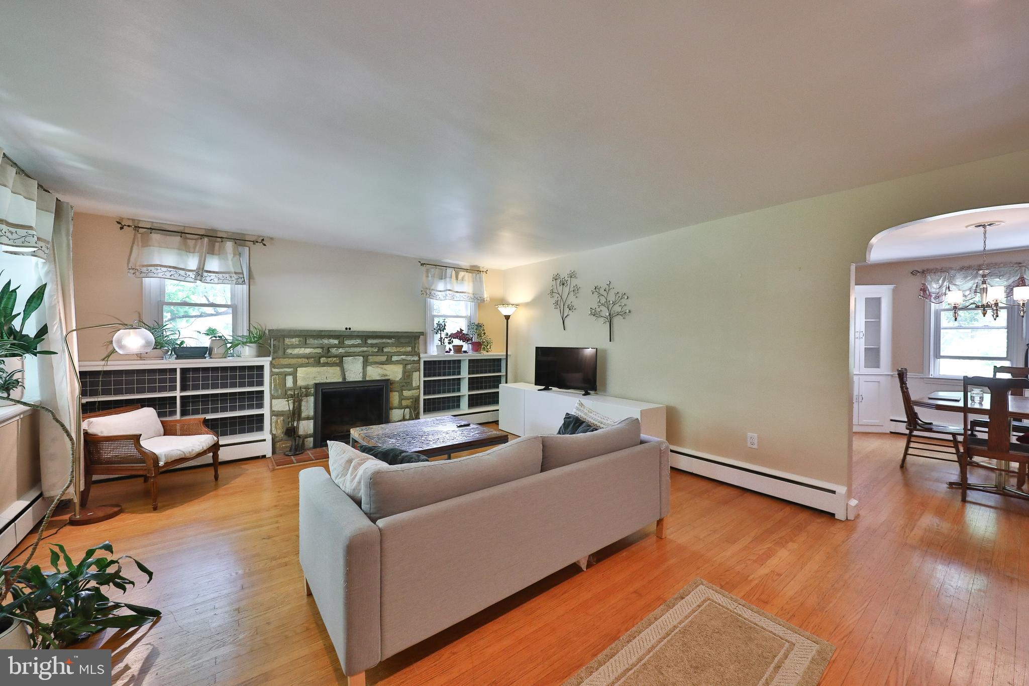 720 Camberly Road Glenside, PA 19038 - Photo 9 of 29 Long Shot of Living Room, with Hardwood Flooring