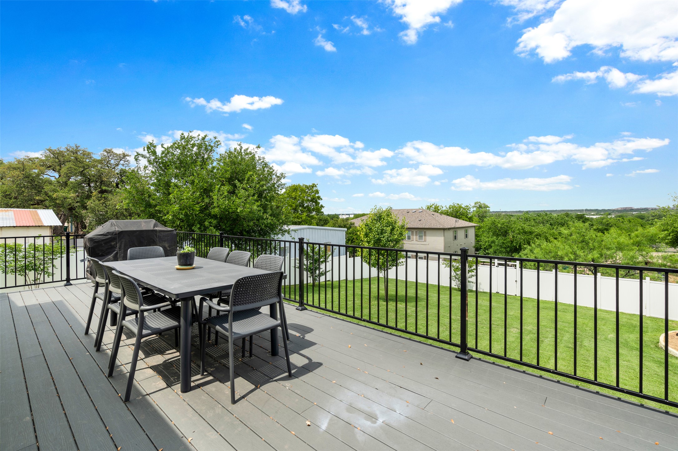 508 Main Street Marble Falls, TX 78654 - Photo 25 of 30 Composite deck with outdoor dining and entertaining area. Wonderful views at sunset