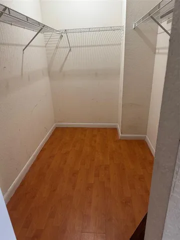 a view of small space with racks on the wall