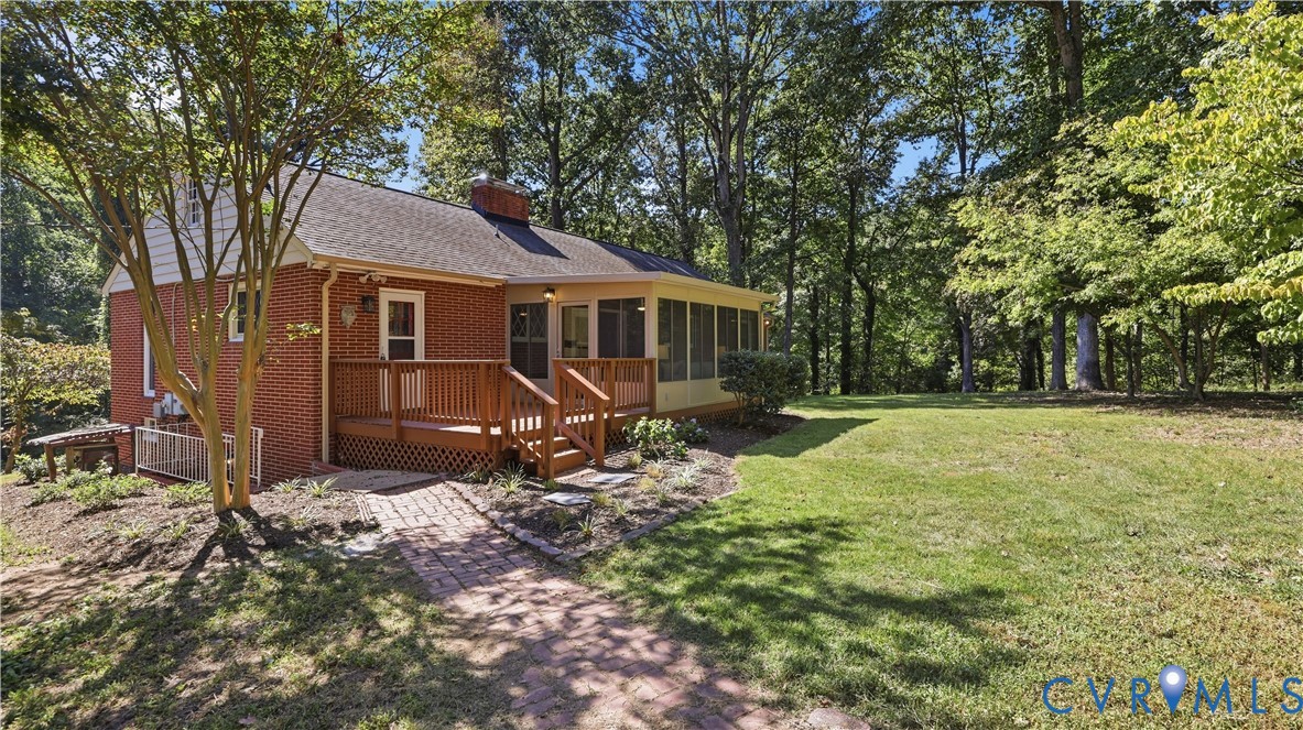 2301 Traymore Road North Chesterfield, VA 23235 - Photo 57 of 67 Brick exterior, wood deck, screened porch, mature