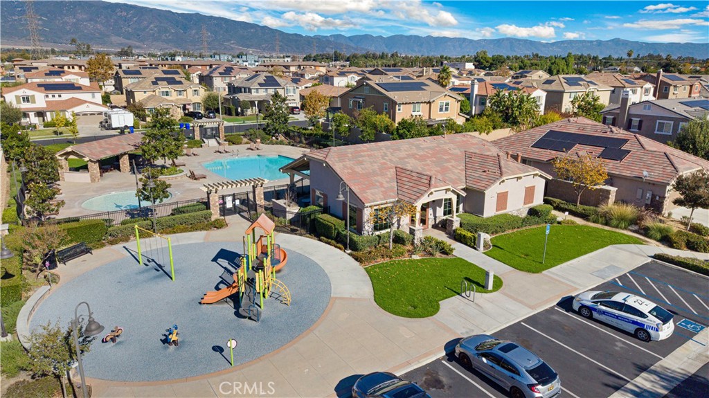 13170 Winslow Drive Rancho Cucamonga, CA 91739 - Photo 54 of 57 an aerial view of a house with a swimming pool