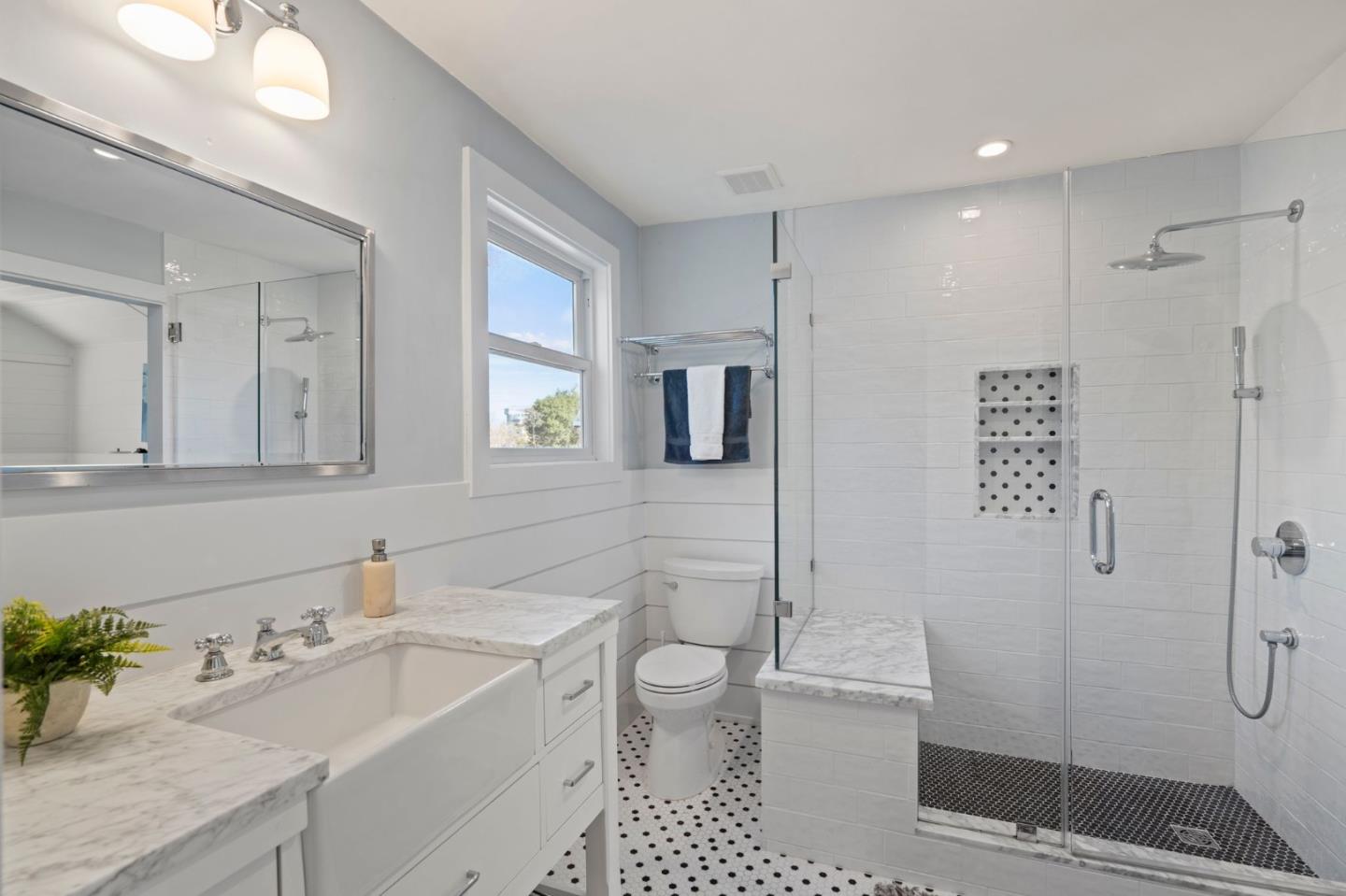 3368 Johnson Road Lafayette, CA 94549 - Photo 27 of 50 a bathroom with a sink a toilet and shower