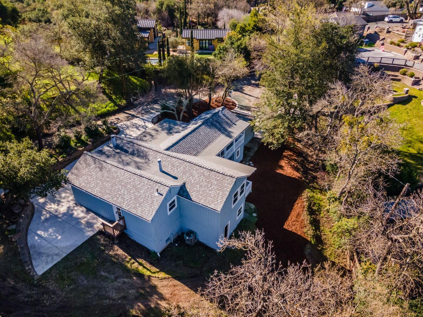 3368 Johnson Road Lafayette, CA 94549 - Photo 44 of 50 an aerial view of a house with a yard and garden
