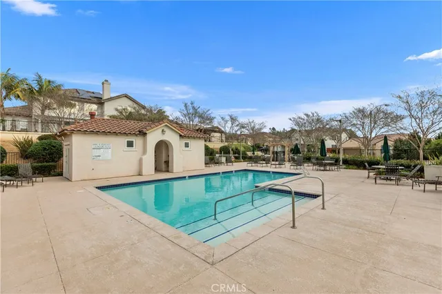 a view of a terrace with sitting area