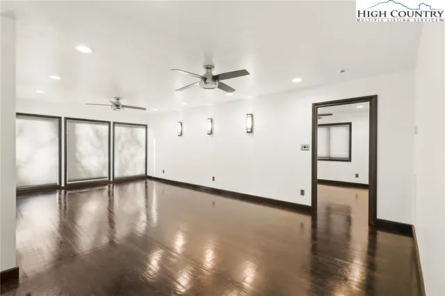 a view of a refrigerator in a room