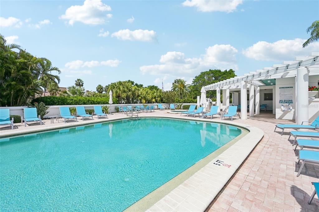 2450 Harbourside Drive, Unit 244 Longboat Key, FL 34228 - Photo 40 of 46 a view of a swimming pool with lounge chairs