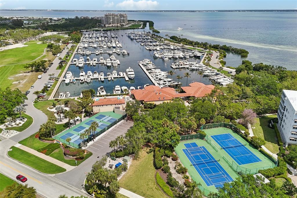 2450 Harbourside Drive, Unit 244 Longboat Key, FL 34228 - Photo 43 of 46 an aerial view of residential houses with outdoor space