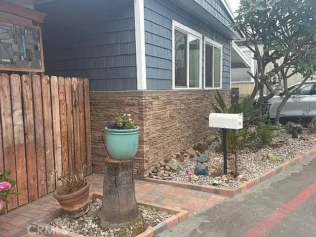 a view of a swimming pool with sitting area