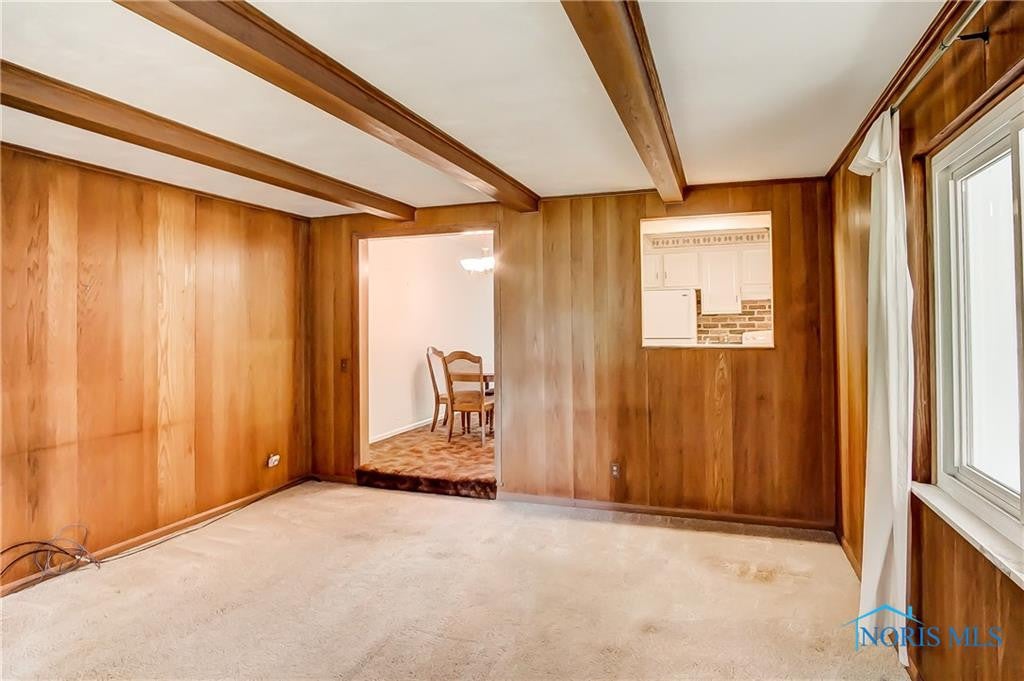 5443 Rowland Road Toledo, OH 43613 - Photo 12 of 35 Large Family Room with Gorgeous Beamed Ceiling