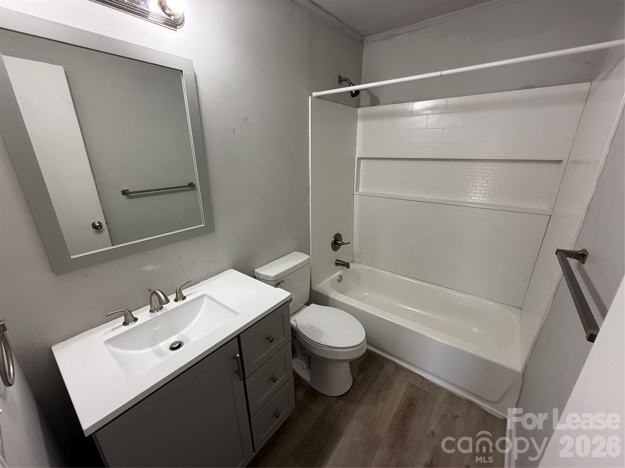 705 North Main Street Stanley, NC 28164 - Photo 8 of 10 a bathroom with a sink mirror toilet and bathtub