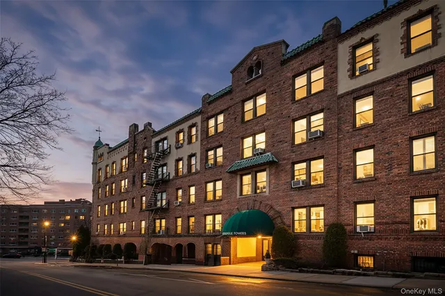 a front view of a building