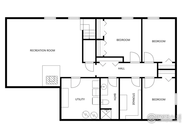 a black and white photo of a living room