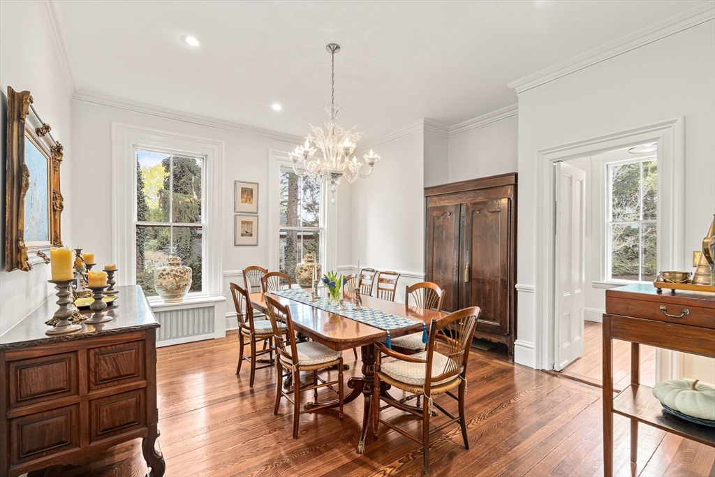 135 Court Street Dedham, MA 02026 - Photo 11 of 40 a view of a dining room with furniture window and outside view