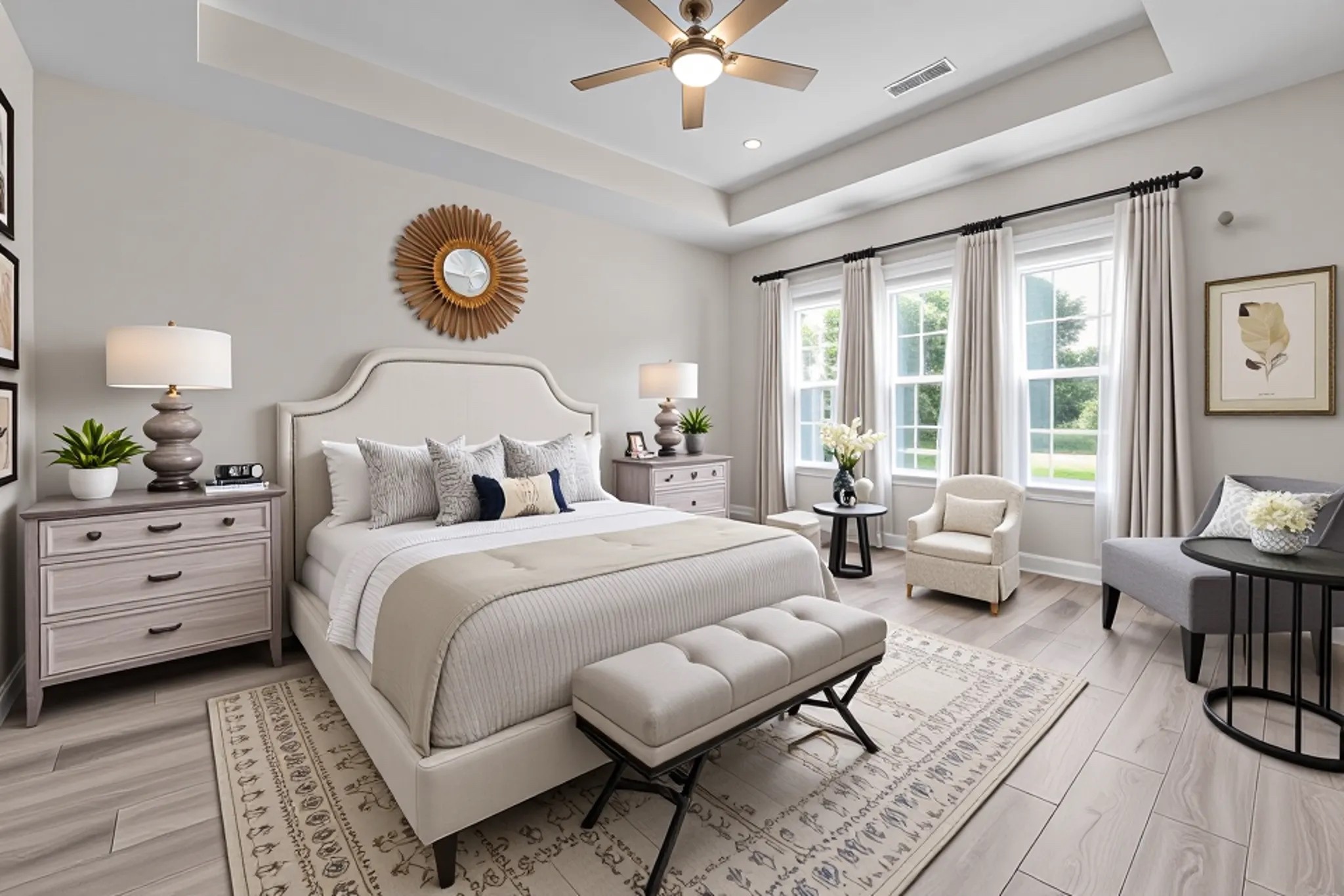 2521 Pennington Bend Road, Unit 119 Nashville, TN 37214 - Photo 21 of 47 a bedroom with a bed and a chandelier