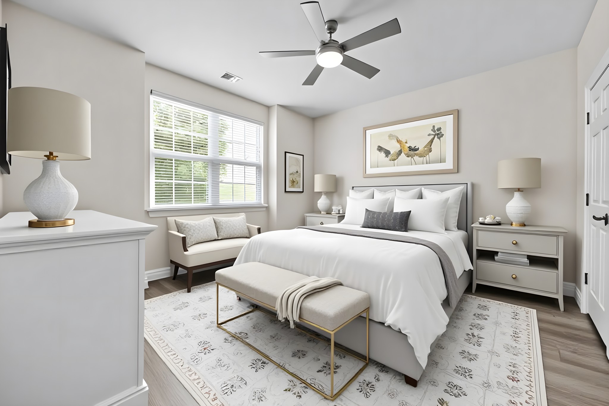 2521 Pennington Bend Road, Unit 119 Nashville, TN 37214 - Photo 4 of 47 a bedroom with a bed and wooden floor