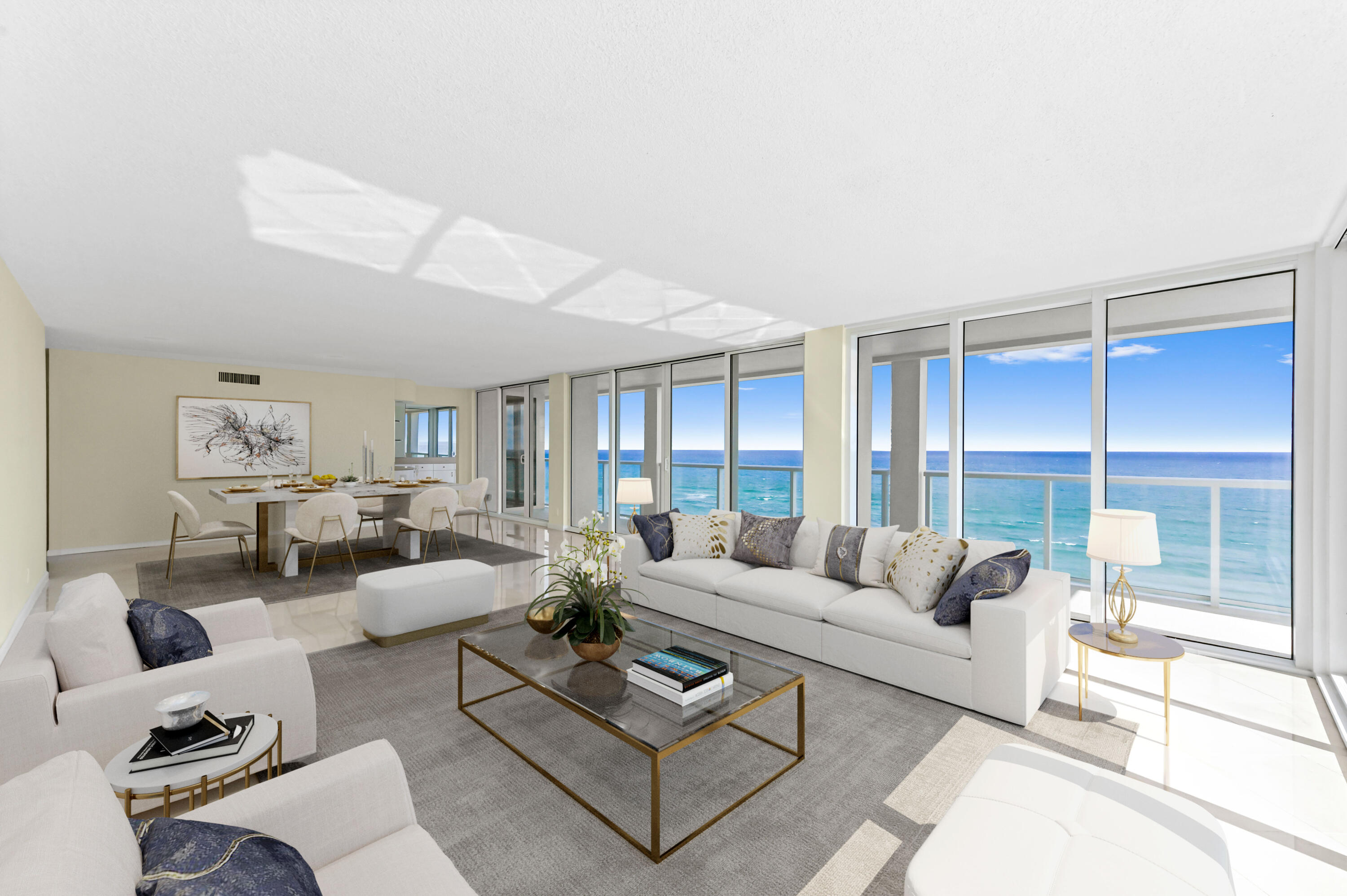 2800 South Ocean Boulevard, Unit 11M Boca Raton, FL 33432 - Photo 7 of 65 a living room with furniture and a large window