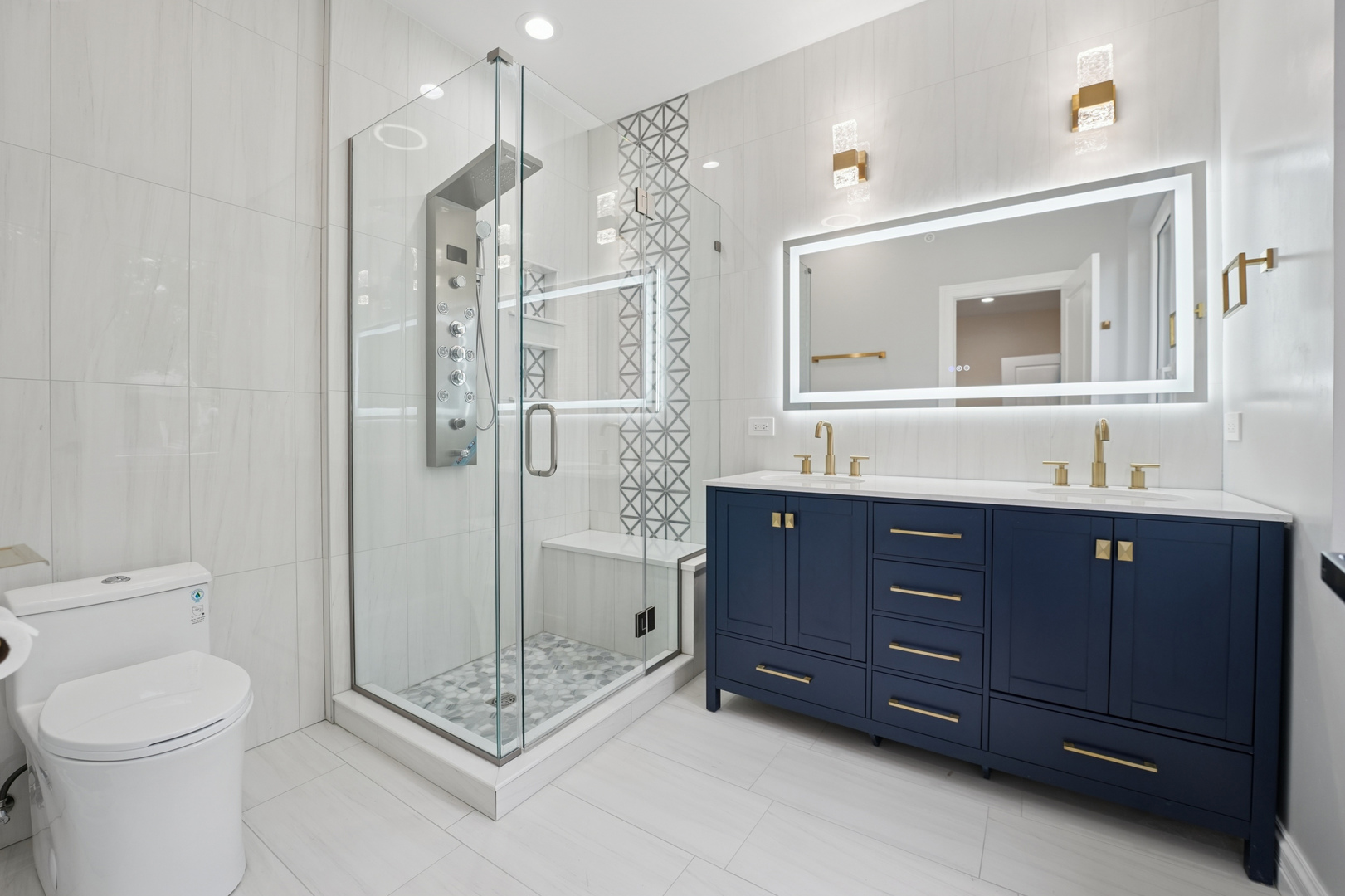 1133 Fortuna Avenue Park Ridge, IL 60068 - Photo 17 of 41 a bathroom with a toilet sink and shower