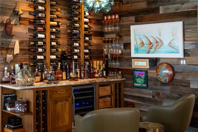 a room with furniture and a fireplace