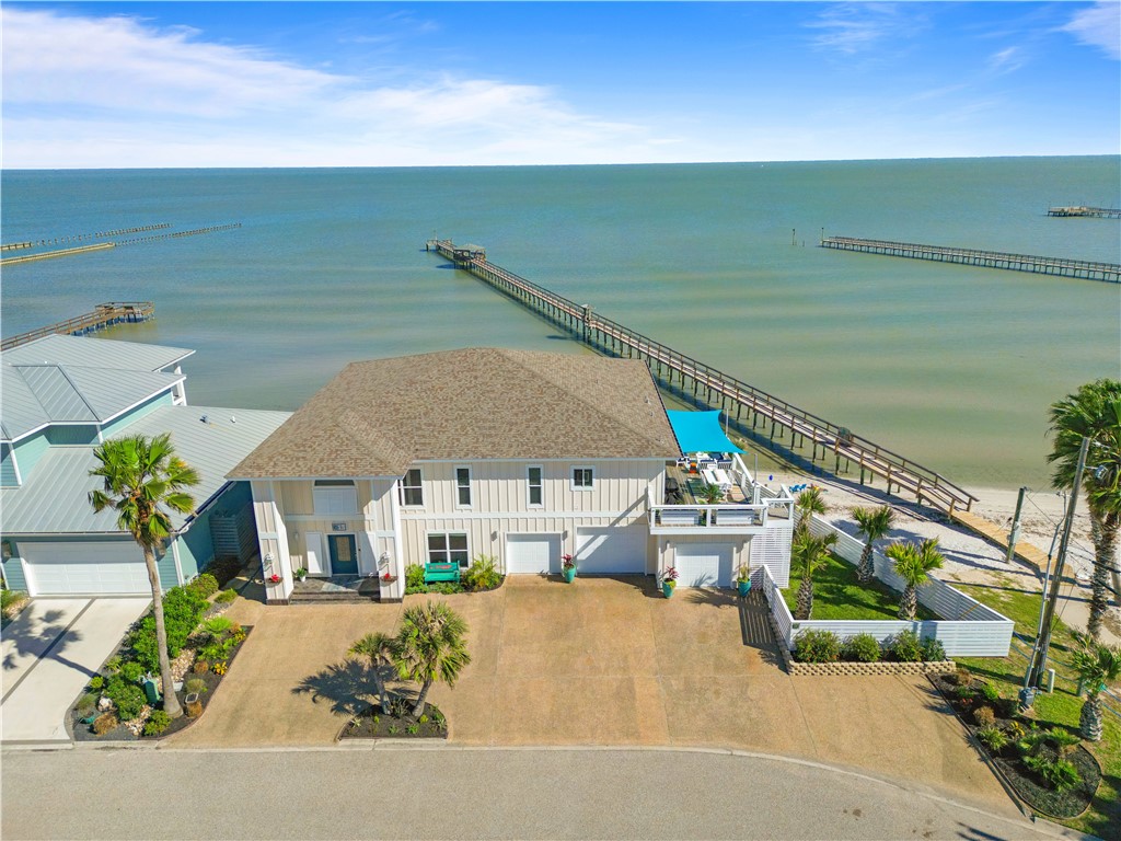 13 Sea Shell Shores Rockport, TX 78382 - Photo 4 of 40 a aerial view of a house with a ocean view