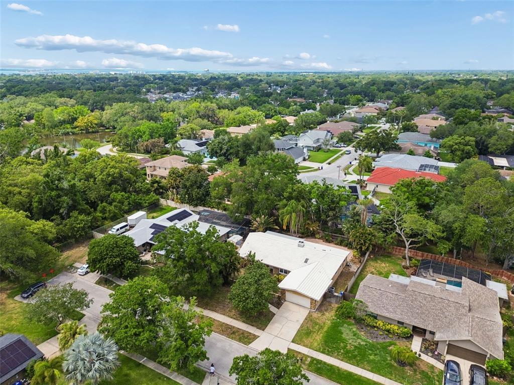 1470 Burnham Lane Dunedin, FL 34698 - Photo 40 of 42 an aerial view of residential houses with outdoor space and trees