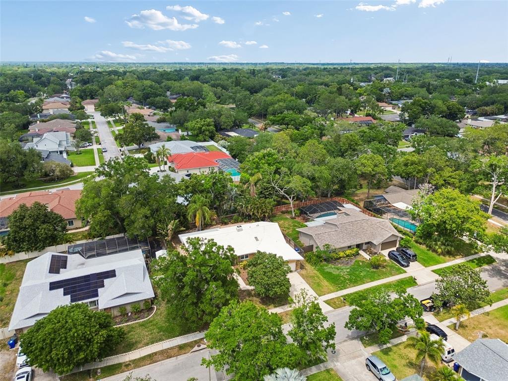 1470 Burnham Lane Dunedin, FL 34698 - Photo 41 of 42 an aerial view of residential houses with outdoor space and street view