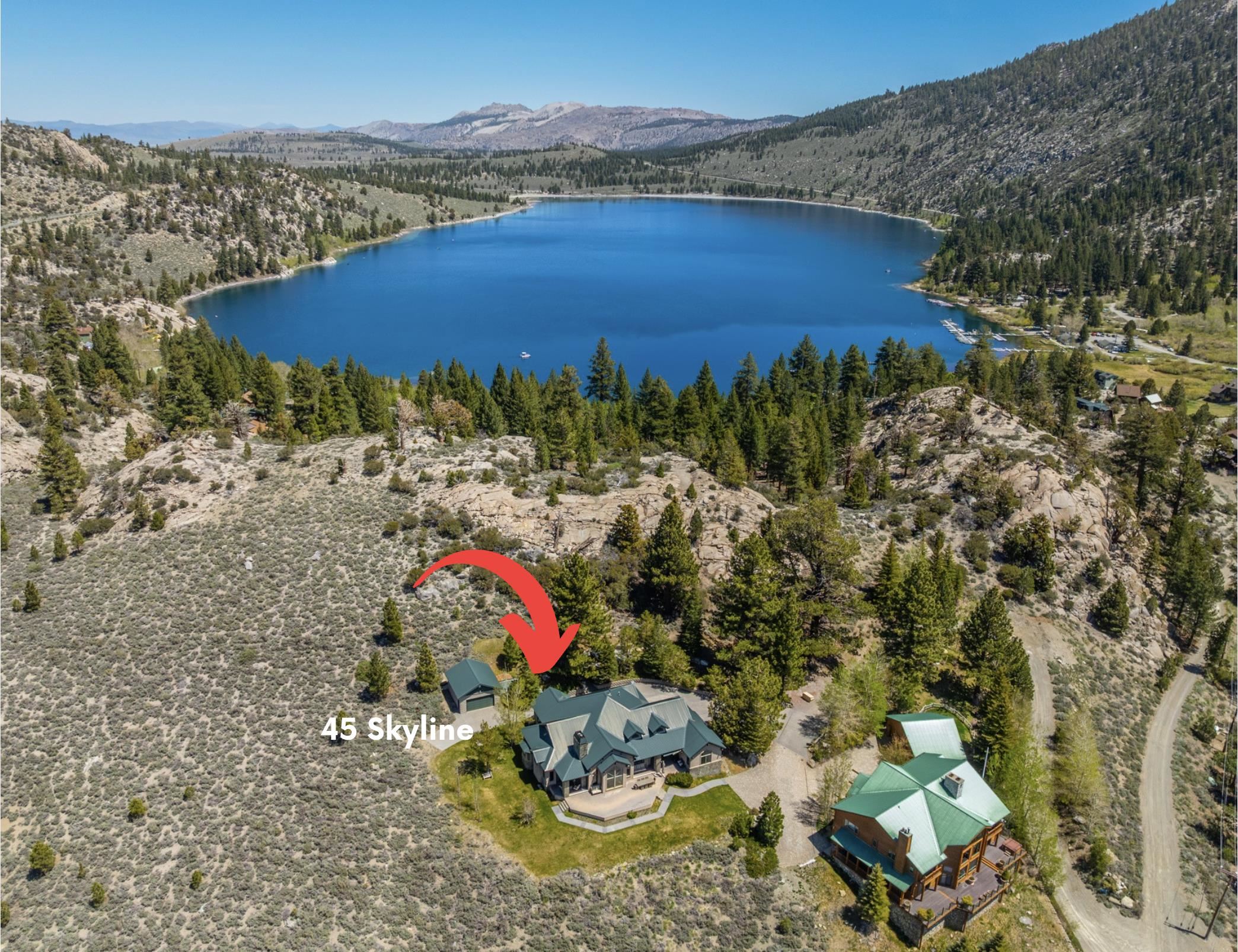 45 Skyline Road June Lake, CA 93529 - Photo 56 of 58 a view of a terrace with a yard