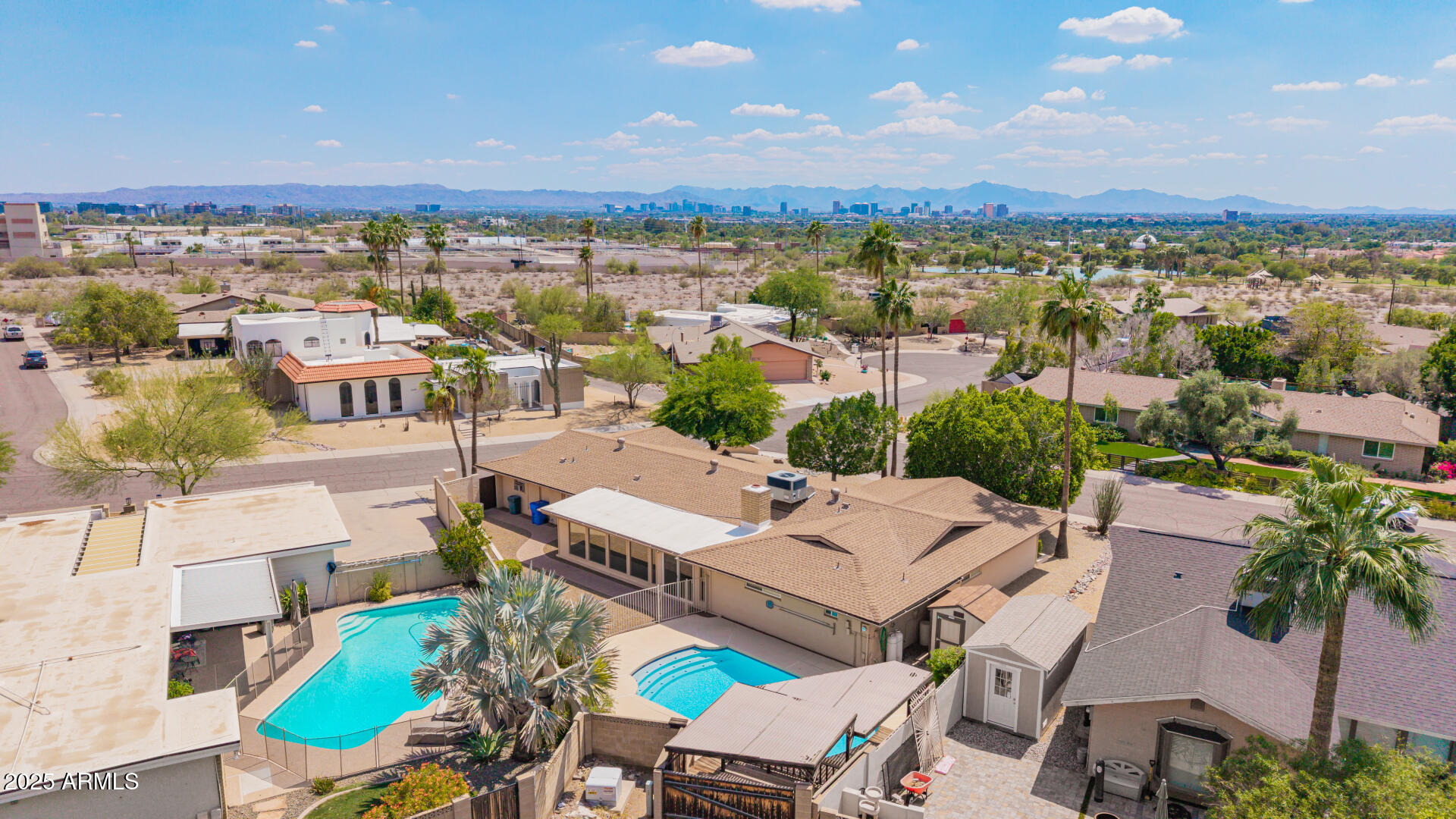 2234 East Lawrence Road Phoenix, AZ 85016 - Photo 7 of 71 an aerial view of a house with a outdoor space