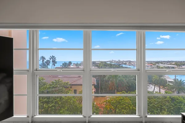 a view of lake from balcony