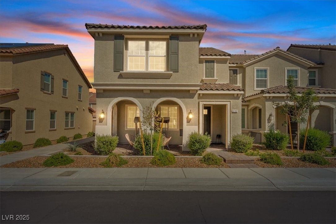 3732 Via Gennaro Henderson, NV 89044 - Photo 2 of 45 Front of home- Only one attached neighbor.