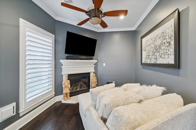 a bed room with a bed and a fireplace