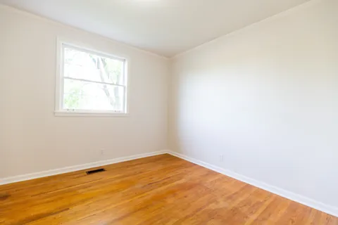 an empty room with a window