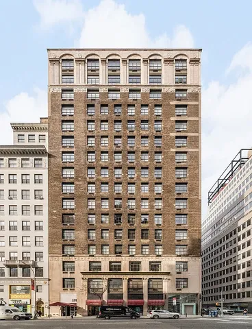 a view of a tall building