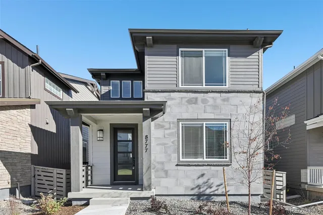 a front view of a house