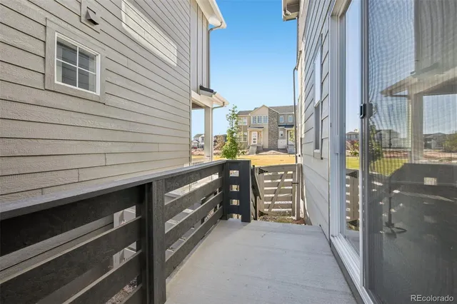 a view of a city from a balcony