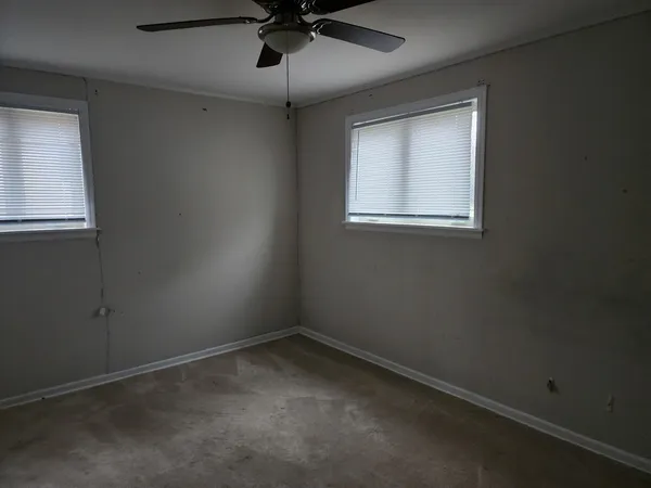 an empty room with a window