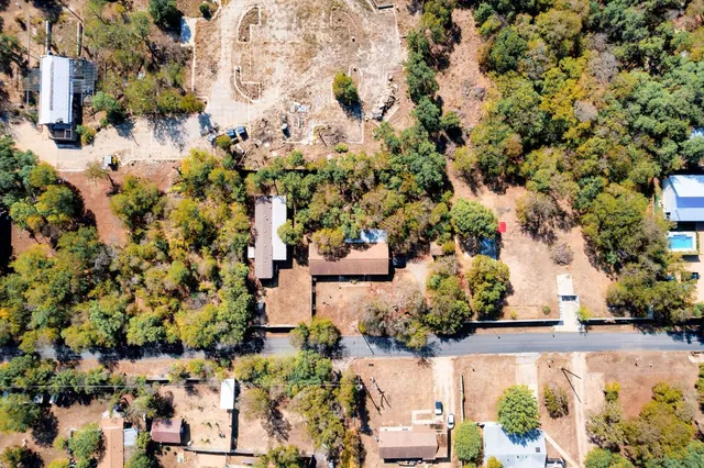 an aerial view of a city