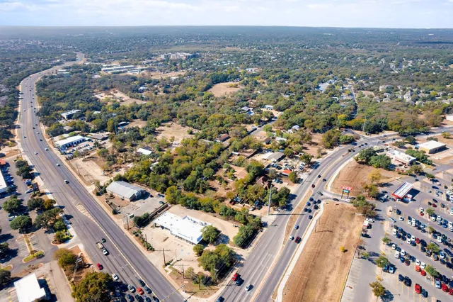 an aerial view of city